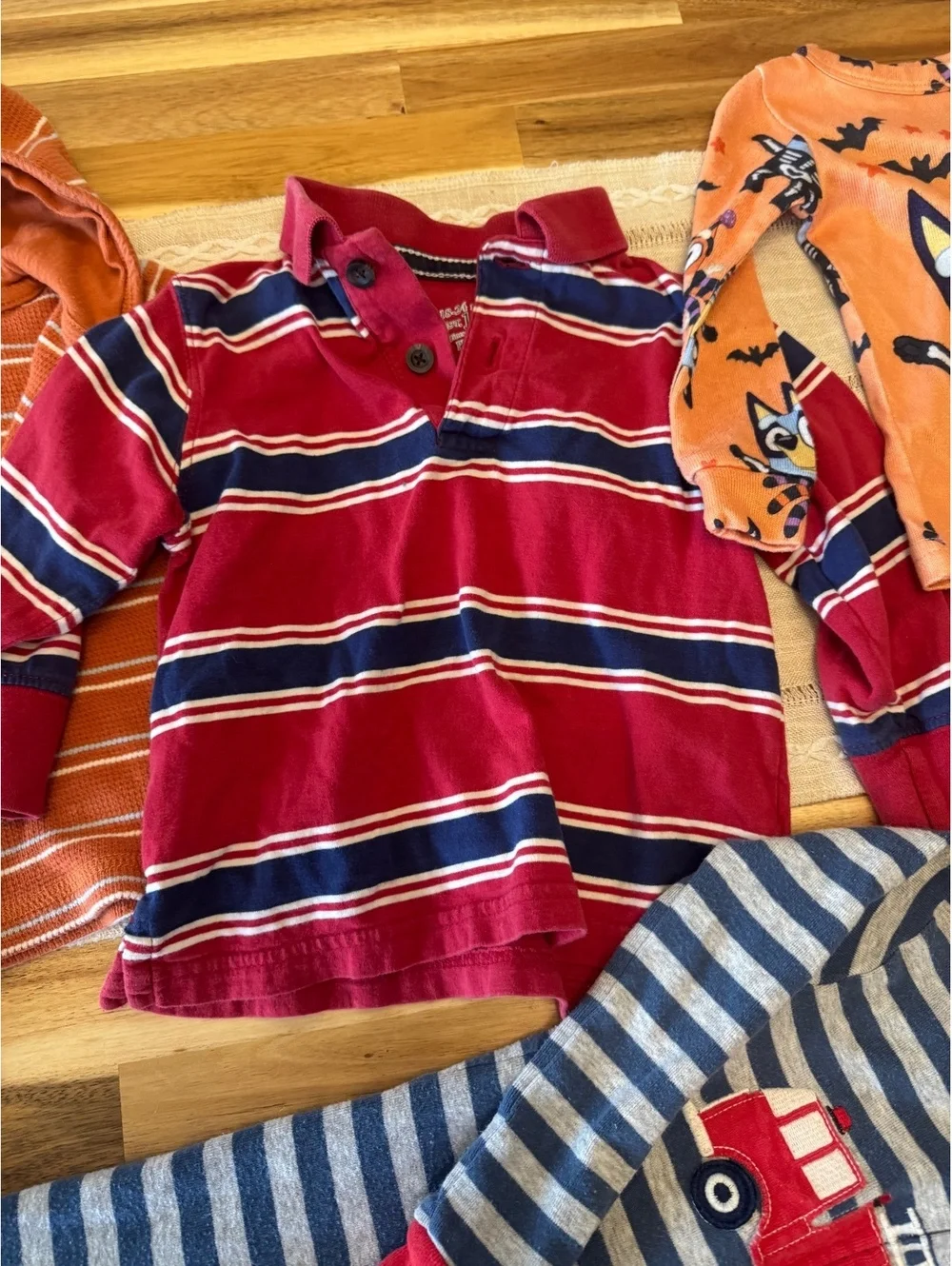 Boys 18-24 Month Fall Winter Clothing Bundle|Bluey Pajamas, and more! | 6 Pieces
